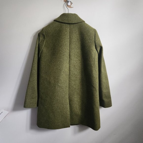 *SOLD* COS | Green Straight Wool Coat Jacket Size 2 - Picture 5 of 8